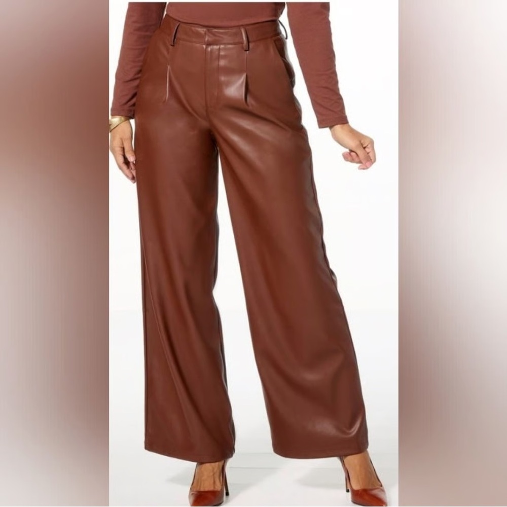 House of Harlow 1960 Faux Leather Terracotta Pants